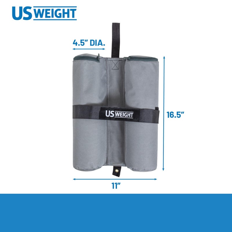 US Weight Titan Fillable Canopy Weight Bags (4-Pack) with Reliable Zippers, Double-Bagged Design, Heavy Duty Thread and Box-Stitched Stress Points - Image 3